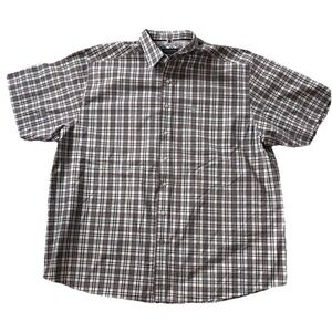 Ariat Pro Series Shirt Mens 2XL Blue Check Short Sleeve Button Down Collar